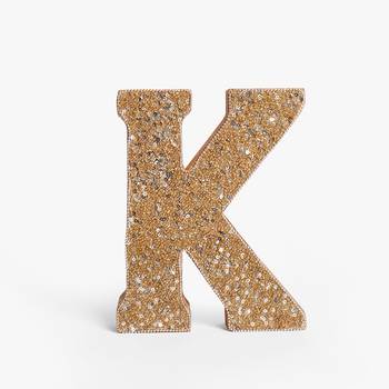 Bedazzled k beaded alphabet accent 1