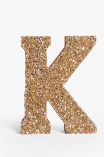 Bedazzled k beaded alphabet accent
