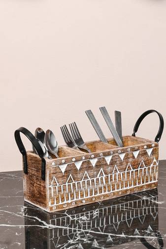 Tribal touch cutlery organizer