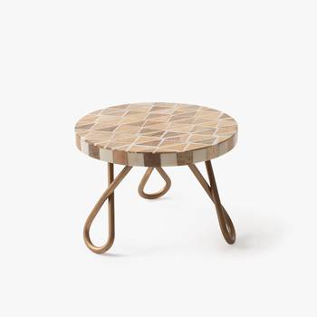 Rhombus maze cake stand - golden 1