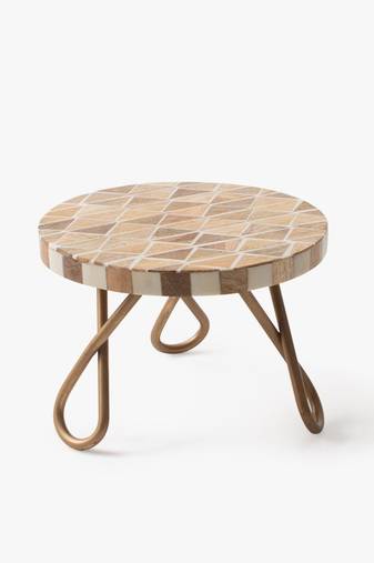Rhombus maze cake stand - golden