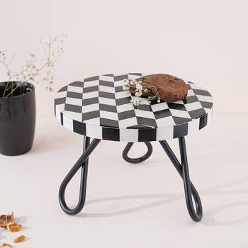 Retro row cake stand - black 1
