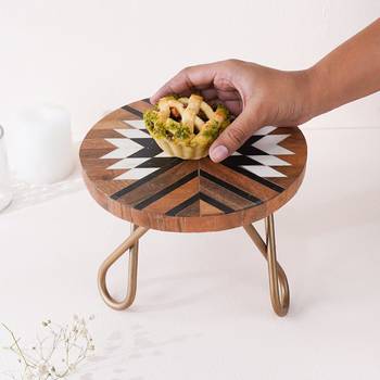 Tribal souk cake stand - golden 1
