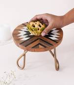 Tribal souk cake stand - golden