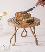 Chevron string cake stand