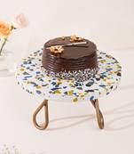 Mosaic candyland cake stand - golden