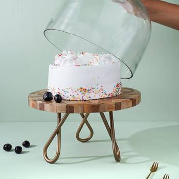 Geometrical forest cake stand - golden 1