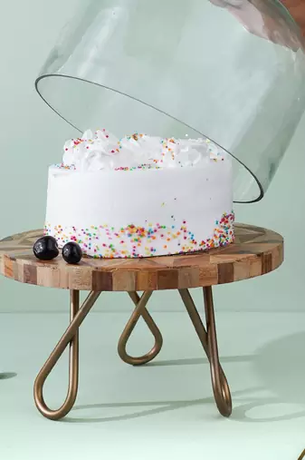 Geometrical forest cake stand - golden