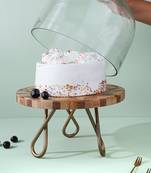 Geometrical forest cake stand - golden