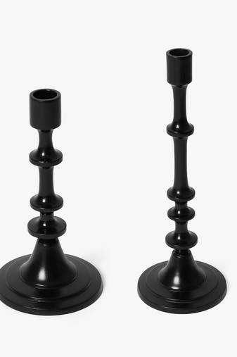 Black votive candle stand set
