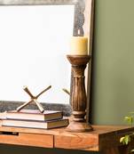 Suave wooden candle stand