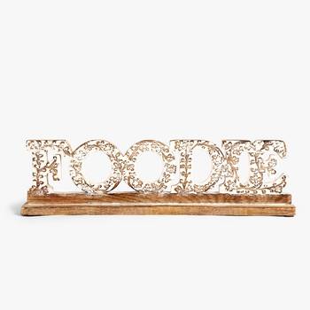 Ditsy foodie wooden word accent 1