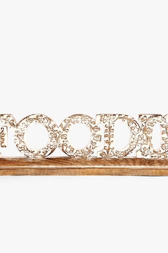 Ditsy foodie wooden word accent