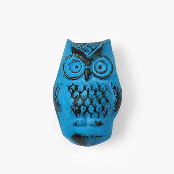 Blue wise owl door knockers 1