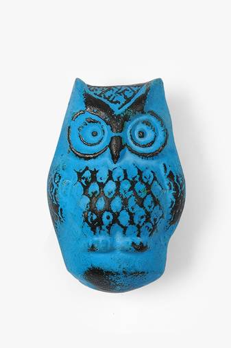 Blue wise owl door knockers