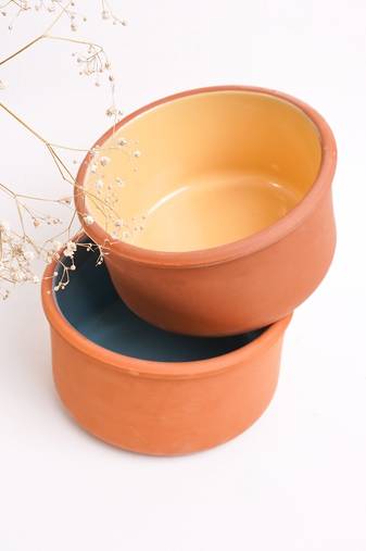 Color fusion terracotta bowl set