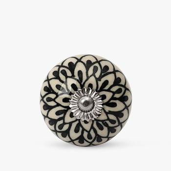 Abstract foral ceramic knobs 1