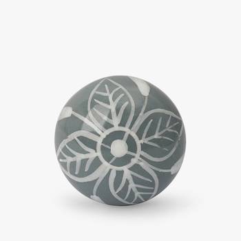 Grey flower ceramic knobs 1