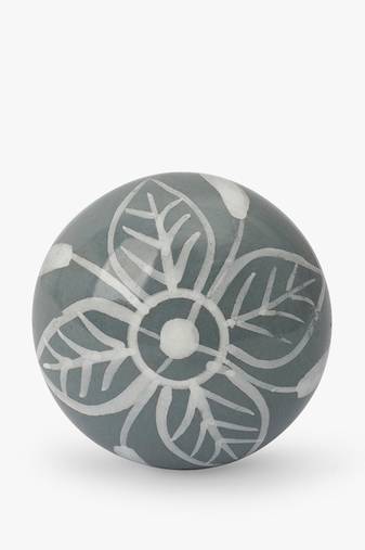 Grey flower ceramic knobs