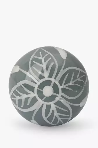 Grey flower ceramic knobs