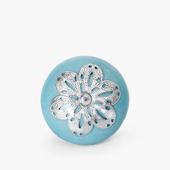 Pastel blue filigree knobs 1