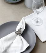 Silver tree napkin rings - set of 6