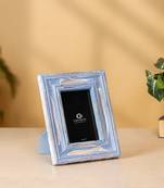 Distressed blue photo frame 4x6