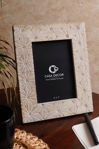 Geometrical flora photo frame 5x7