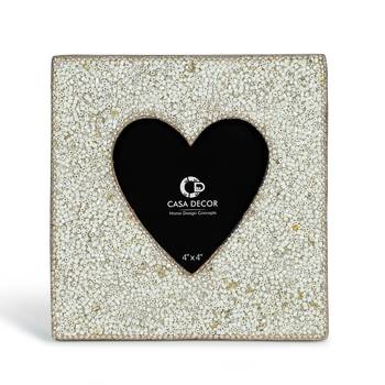 Bedazzled heart photo frame 4x4 1