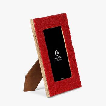 Red beaded photo frame 5x7 1