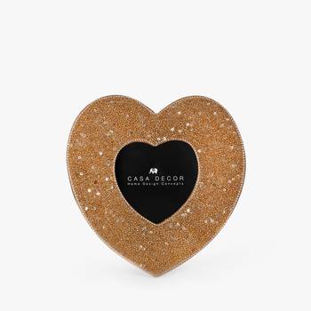 Golden heart photo frame 1