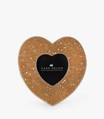 Golden heart photo frame