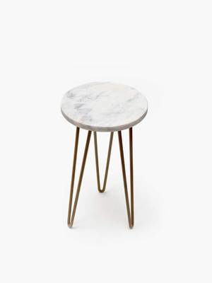 White viridis tripod stand - gold 1