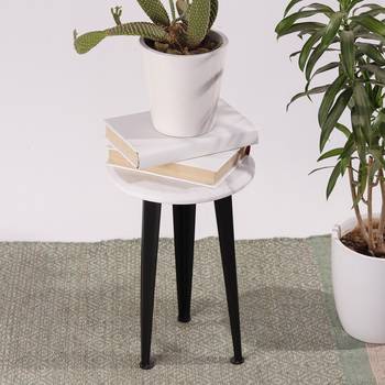 White marble plant stand 1