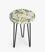 White speckled plant stand - black