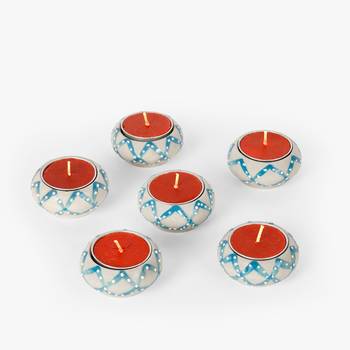 Luminous clay tea light holder 1