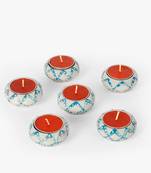 Luminous clay tea light holder