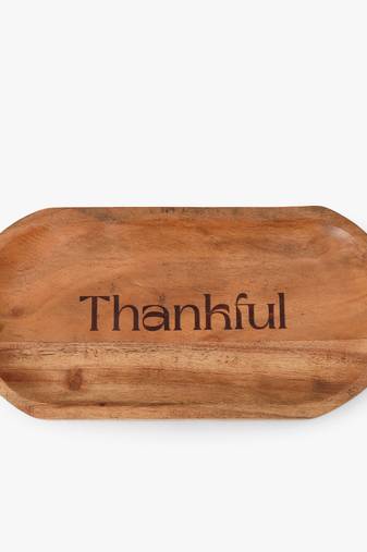 Always thankful scripted tray