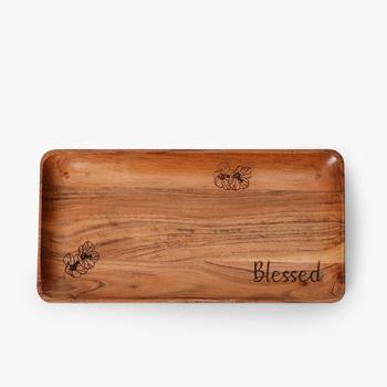 Scripted blessed wooden tray 1