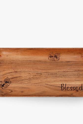 Scripted blessed wooden tray