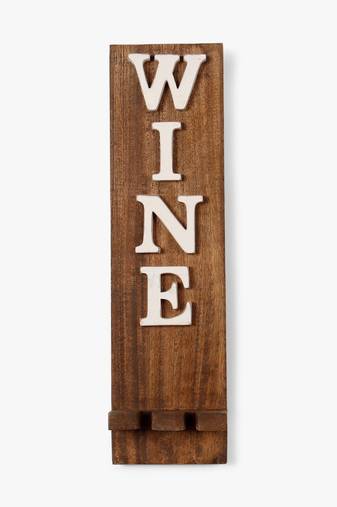 Scripted wine wall art