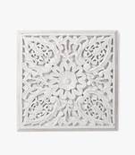 Hand-carved wooden jali wall panel
