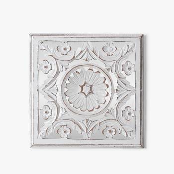 White floral wall art accent 1