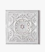 White floral wall art accent