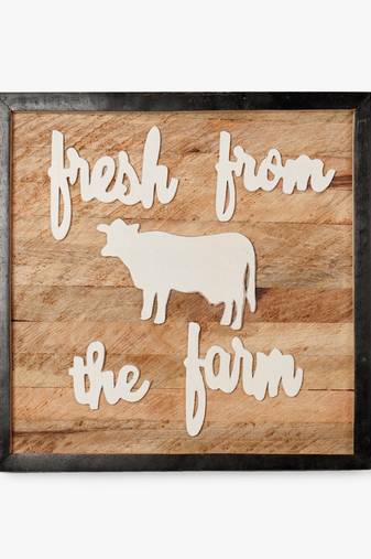 Farm fresh typography wall panel