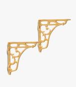 Baroque art wall brackets golden (set of 2)