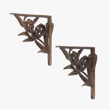 Flower duet wall brackets - bronze 1