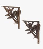 Flower duet wall brackets - bronze