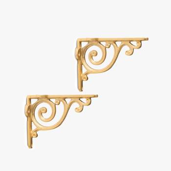 Golden victorian swirl wall bracket 1