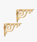 Golden victorian swirl wall bracket